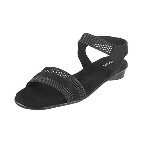 Mochi Womens Synthetic Black Sandals (Size (5 UK (38 EU))