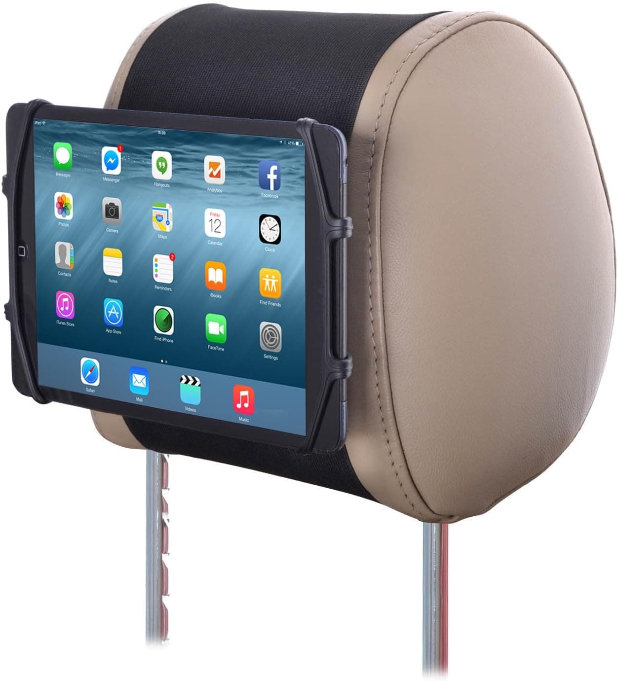 TFY Universal Car Headrest Mount Silicon Holder for 7 105 Inch Tablets and iPads