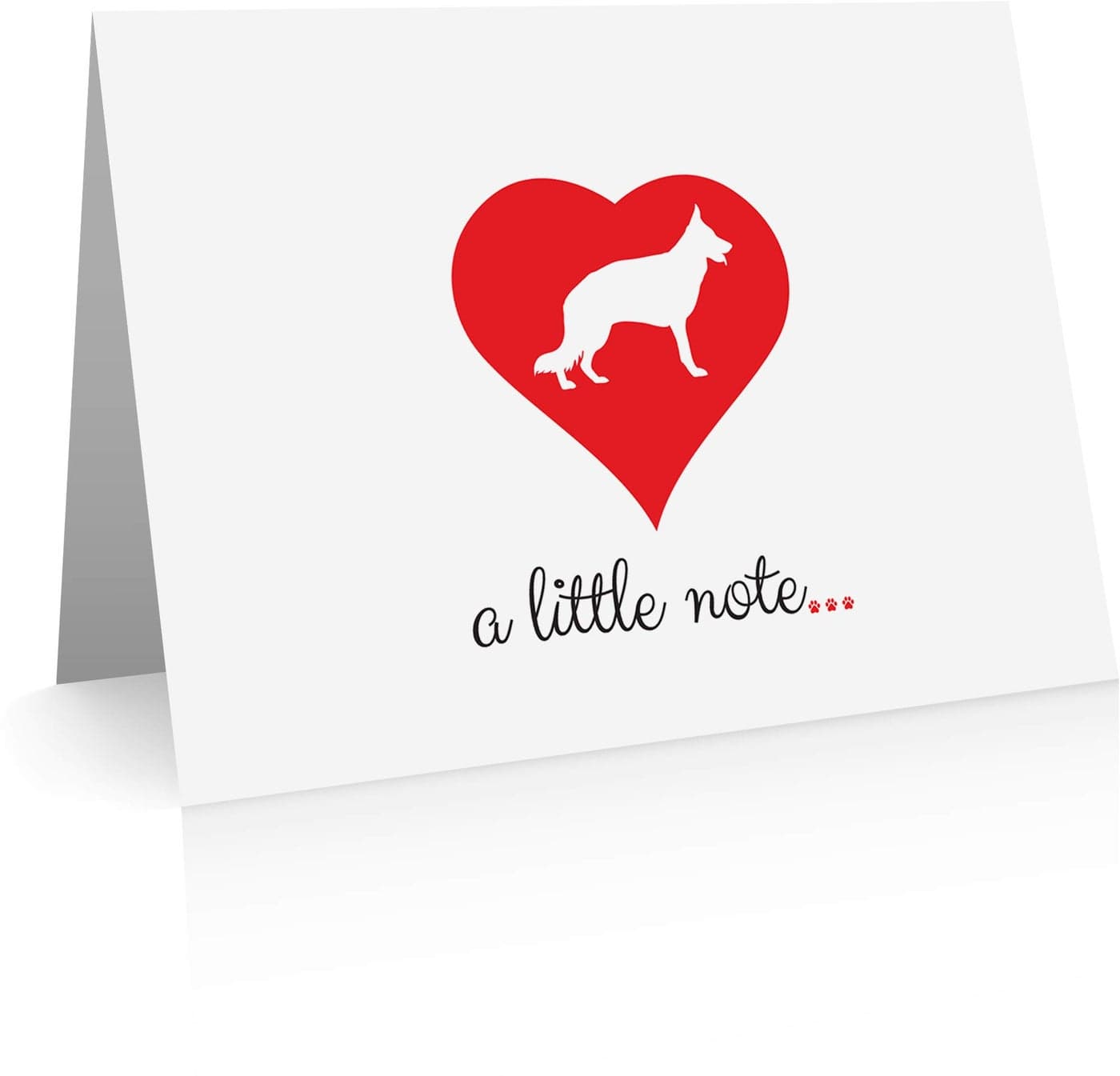 Little Notes by Comptime German Shepherd Note Cards 24 Foldover Cards and Envelopes Dog Breed Notecards