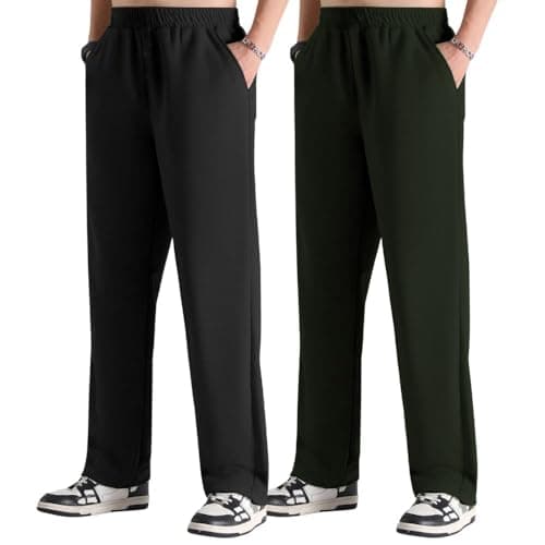GRECIILOOKS Men's Loose Mid Rise Regular | Sports Stylish Track Pant | Trouser (Available in Plus Size and Combo Pack of 2)