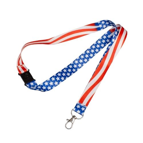 Lucky Line Lanyard with Swivel Snap, Patriotic Design (C206), Medium