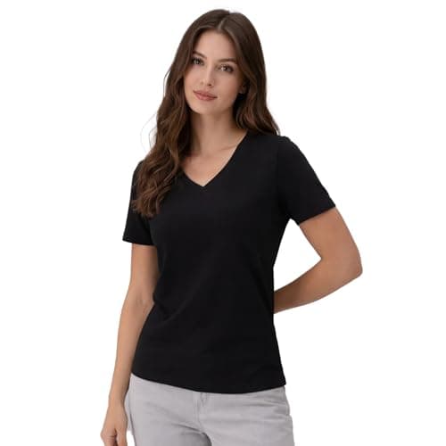 Merino Protect 100 Merino Wool V Neck TShirt for Women Short Sleeve Base Layers Odor Resistance Tops for Outdoor Hiking