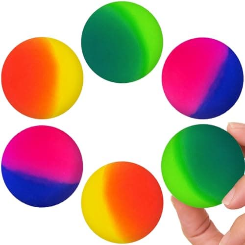 Irrmshr 45 mm Jumbo Bouncy Balls for KidsRubber High Bouncing Ball in Bright Colors for Boys Girls MultiItem Party Favor