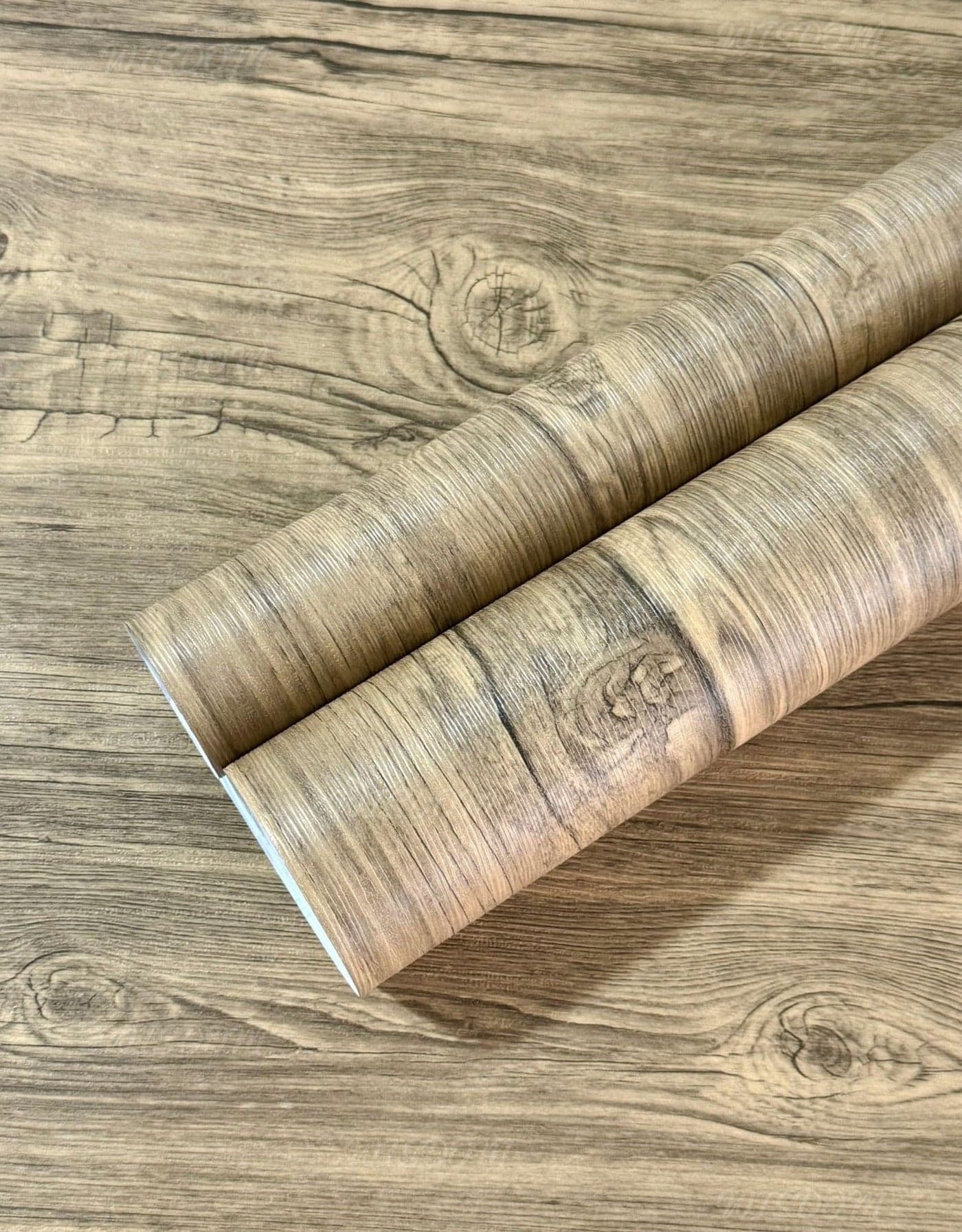 WISDOM Wood Grain Vinyl Wrap Wood Wallpaper Peel and Stick Countertops Contact Paper for Cabinets Kitchen Cabinet Contact Paper Counter Top Stick Paper 2 Feet x 8 Feet (Light Brown Grain)