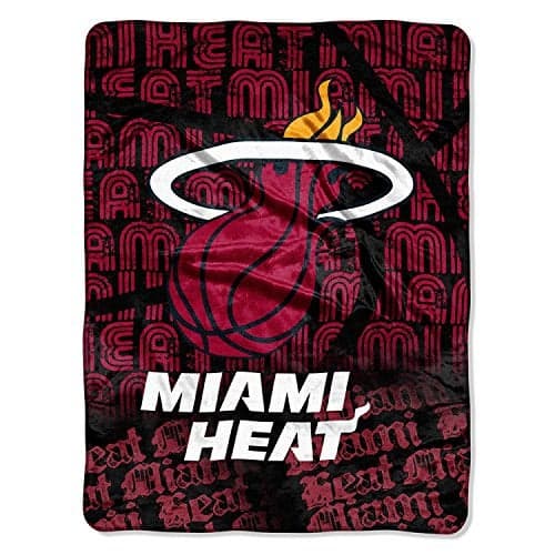 Northwest NBA Miami Heat Unisex-Adult Micro Raschel Throw Blanket, 46" x 60", Redux