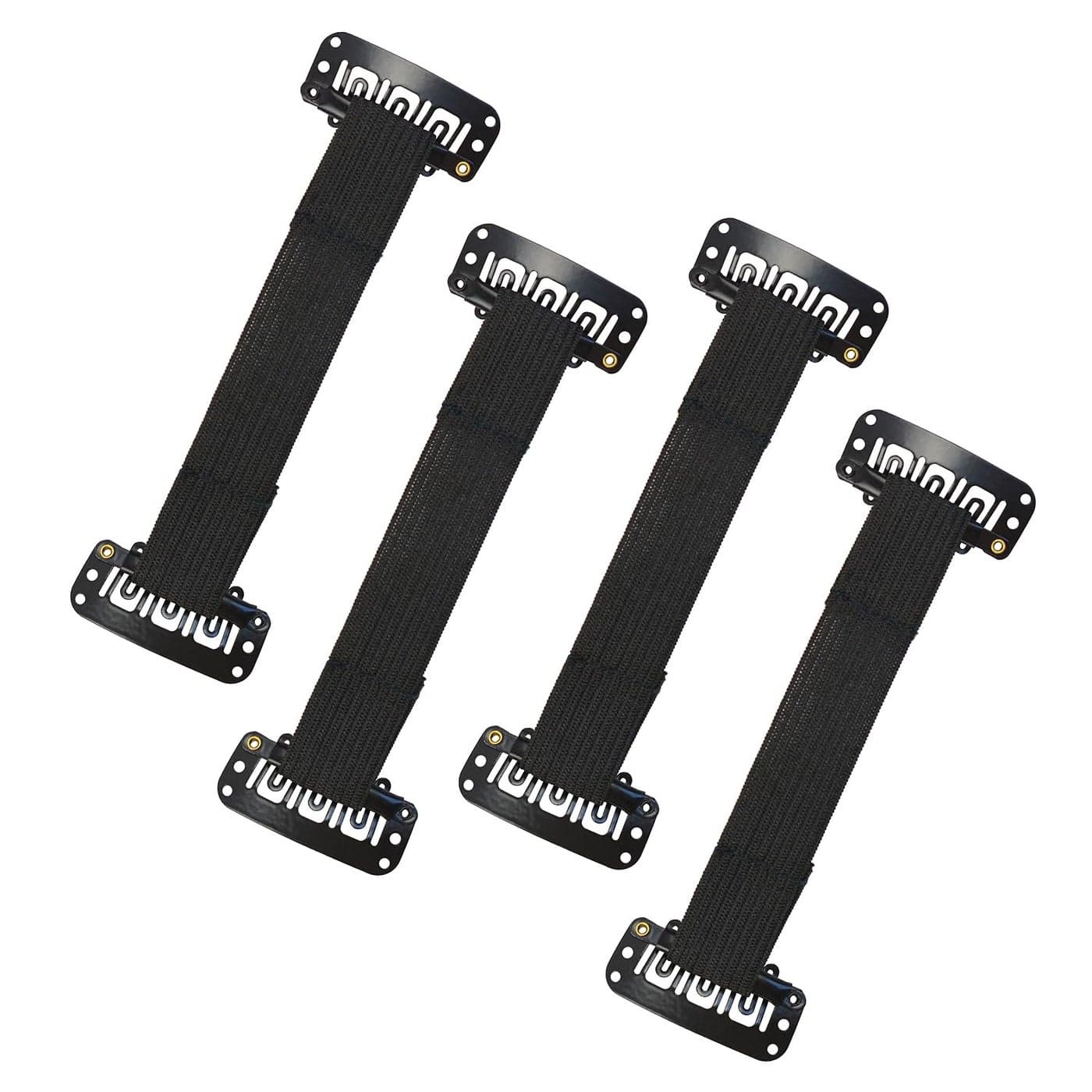 YTBYT 4 Pcs Facelift Bands with Clips Invisible Face Stretching Lifting Strap Adjustable Elastic Band Face Slimming Band 11cm Black Single Bands