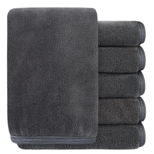 SINLAND Microfiber Facial Cloths Fast Drying Washcloth 12inch x 12inch Absorbent Face Wash Cloth Soft Makeup Remover Cloths