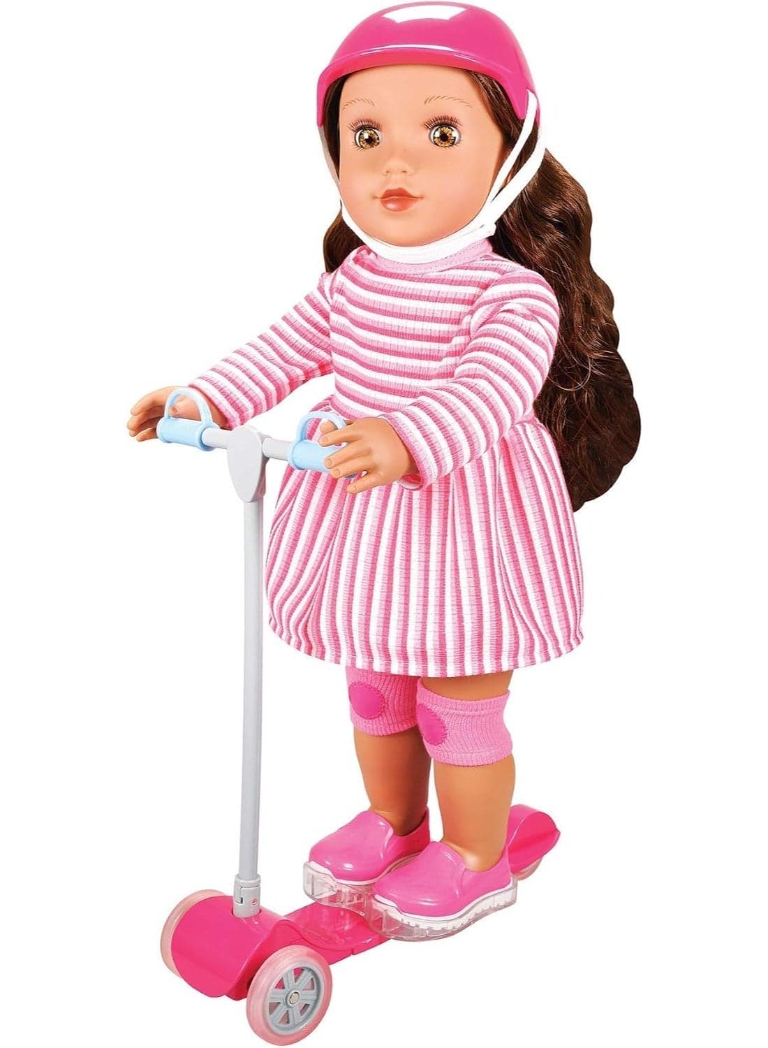 Kindred Hearts Doll Scooter Set with Helmet & Outfit for 18 Inch Dolls
