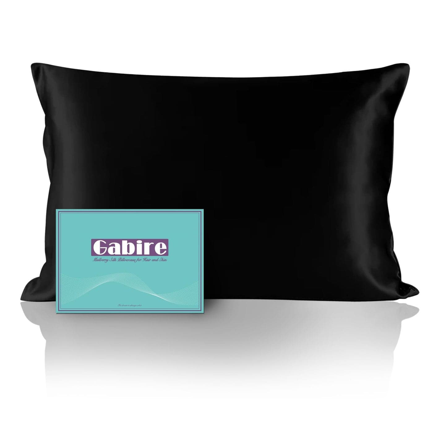 Gabire Mulberry Silk Pillowcase for Hair and Skin Prevent Acne Pillowcase Both Sides Real Silk Pillowcases Organic Silk Pillowcase with Hidden Zipper Black Standard 2026
