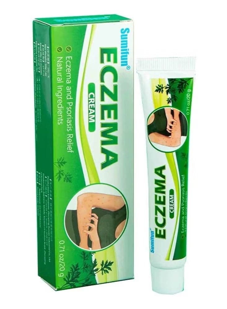 Soothing Eczema Relief Cream with Natural Extracts, Intensive Moisturizing Treatment for Psoriasis and Dry Skin, Anti-Itch Formula for Sensitive Irritated Skin, Daily Skin Care Protection 20g