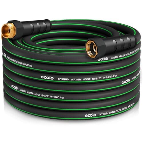 Heavy Duty Garden Hose 35ft, NON-EXPANDABLE Flexible Water Hose, Kink Resistant Lightweight Hybrid Hose, Leakproof Hose Male to Female Fittings