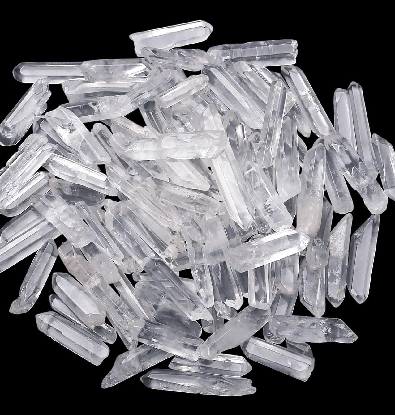 DUQGUHO Clear Quartz Crystals Points Bulk Healing Crystal Stones Irregular Shape Raw Quartz Points Crystal Wand for Jewelry Making Polishing Cabbing Reiki Energy Balance 04118 022 lb
