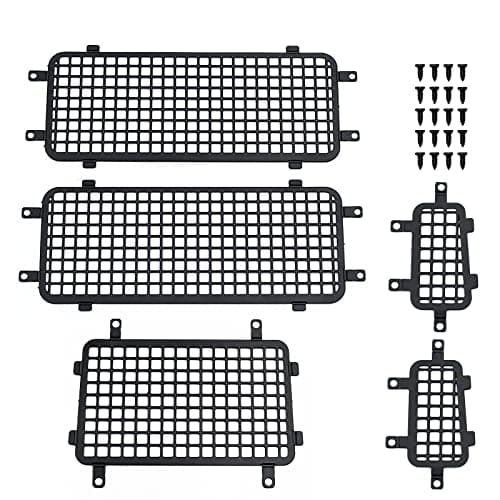 Zolikar RC Side Windows Rear Windows Net Protective Mesh for TRX4M Upgrades Defender 1/18 Scale RC Crawler Car Accessories