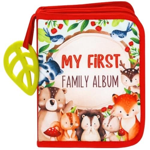 Urban Kiddy™ Baby's My First Family Album | Soft Photo Cloth Book Gift Set for Newborn Toddler & Kids (Woodland)