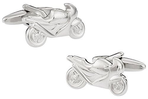 Cuff-Daddy Sport Bike Silver Cufflinks with Presentation Box