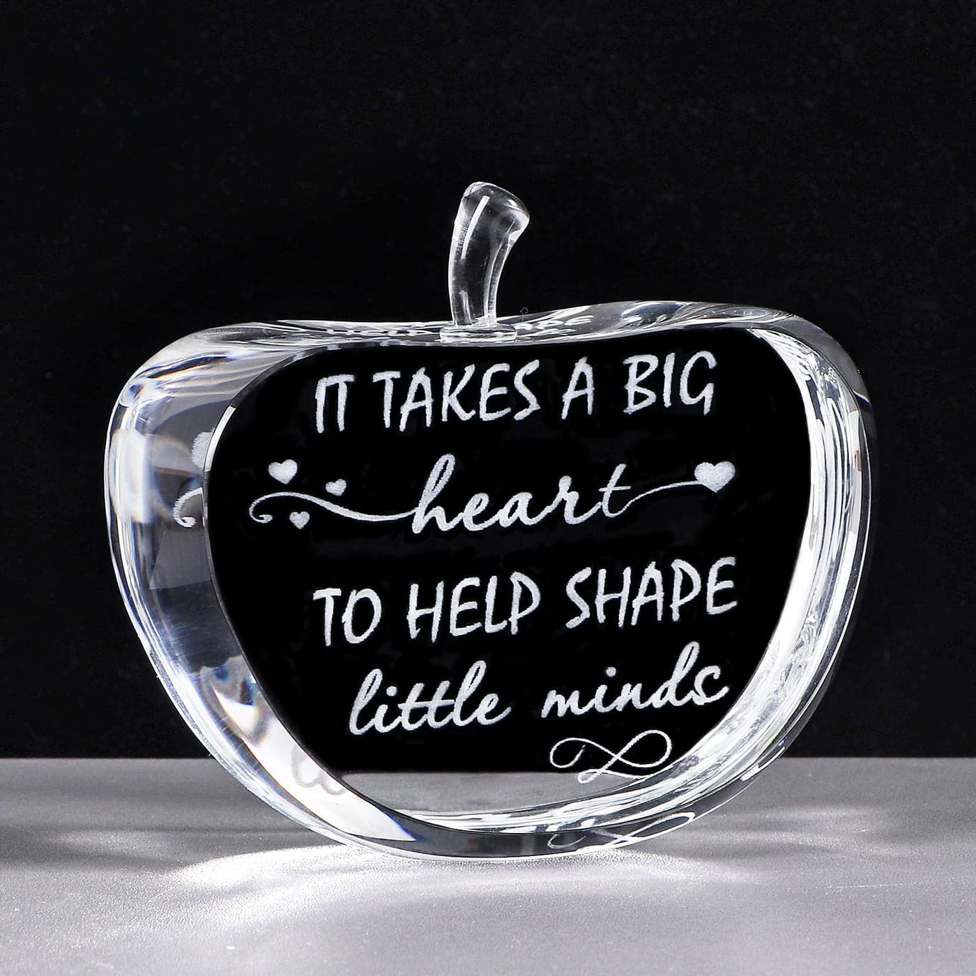 Movdyka Crystal Apple Teacher Appreciation Gifts for Women Men Laser Engraved Best Teacher Gifts for Women on Retirement Graduation Christmas Office Desk Decor Paperweight 39inches