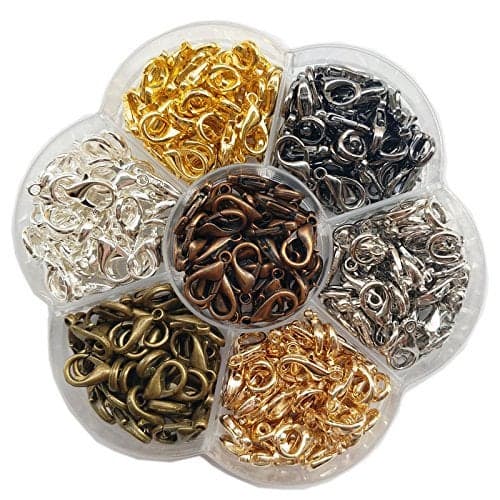 Chenkou Craft 1 Box Around 300pcs 7 Colors Lobster Clasp Jewelry Making Repairing