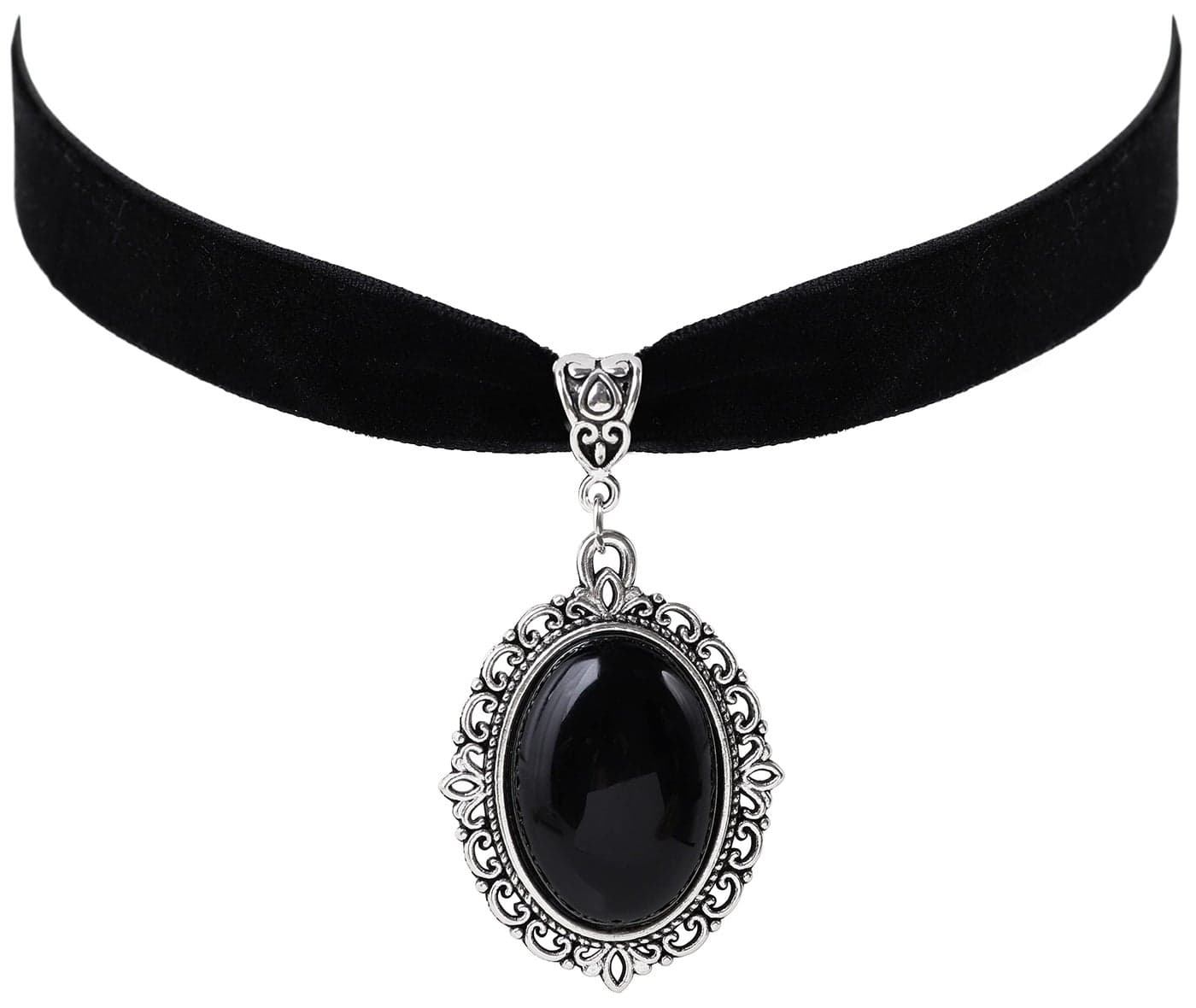 Sacina Gothic Vintage Victorian Velvet Choker Necklace, Black Choker, Goth Vintage Necklace, Costume Jewelry, Halloween Christmas Jewelry Gift for Women