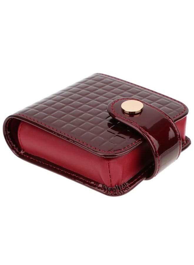 Genuine Leather Double Lipstick Case Cosmetic Makeup Holder + Gift Box