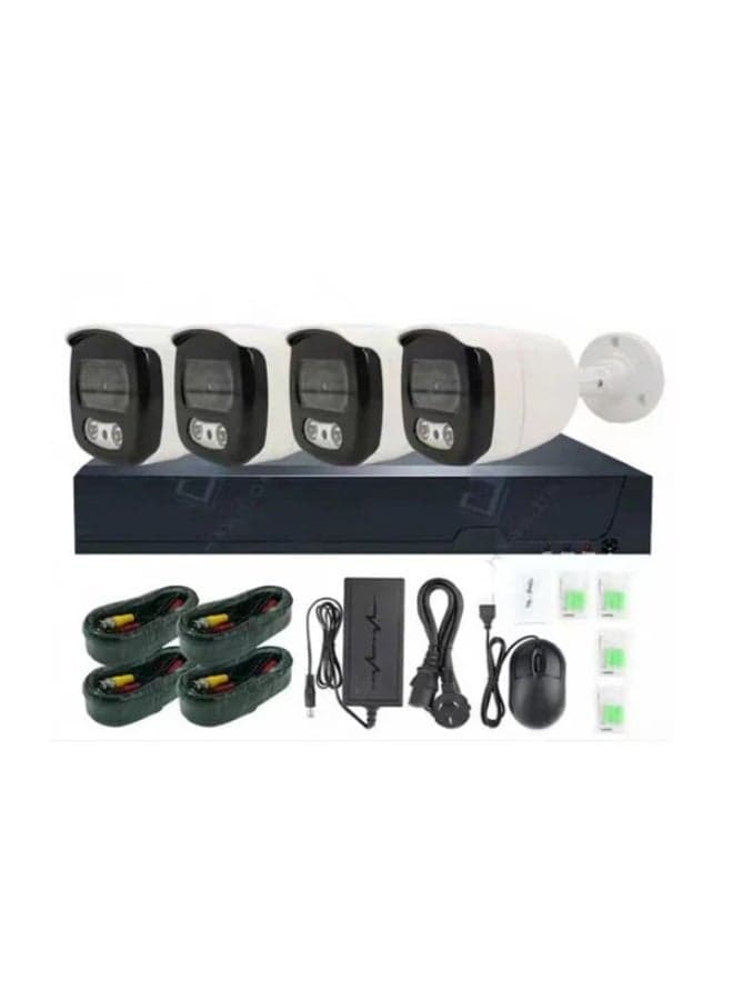 CRONY 8K 8MP Home Security Camera System with 4CH DVR & 4 Outdoor Waterproof Cameras - Full Color Night Vision, 24/7 Recording, Mobile App, Audio, for House/Business