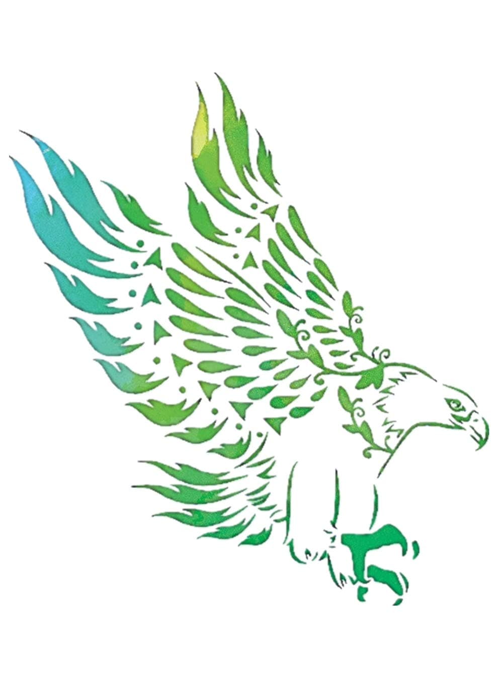 OBUY Lion Deer Tiger Wolf Whale Horse Animal Stencils for Painting on Wood Fabric Walls Airbrush More Reusable Mylar Template Eagle