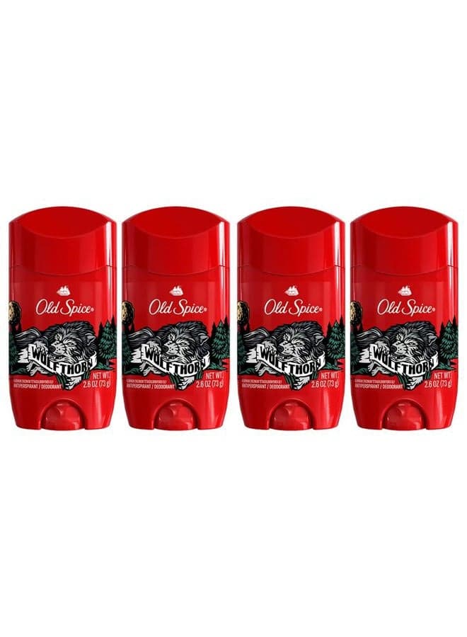 Wild Collection Wolfthorn Scent Men's Invisible Solid Antiperspirant Deodorant 2.6 Ounce (Pack of 4)