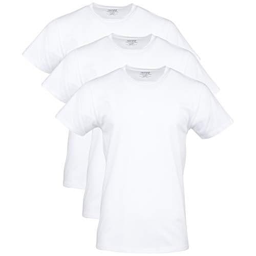 Gildan Men's Cotton Stretch T-shirts, Multipack, Artic White (Crew 3-pack), XX-Large