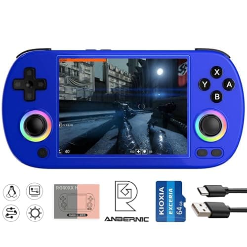 ANBERNIC RG40XX H Retro Gaming Console with 40 IPS Screen 64GB TF Card Linux 64bit System Supports 5G WiFi Bluetooth HDMI and TV Output