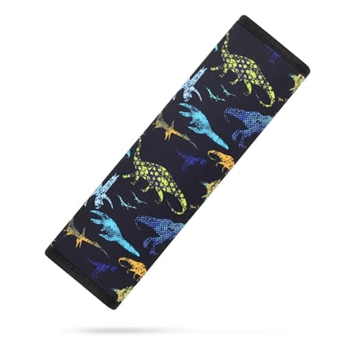 YR Seat Belt Cover for Kids Soft Comfort Seat Belt Cushion for Children Cute Cartoon Pattern Car Seat Belt Pads Cover for Girls and Boys 1 Pack Dino