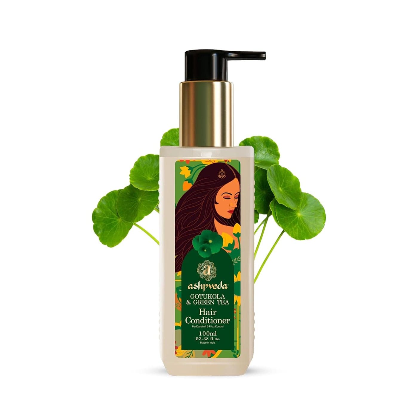 Ashpveda Gotu Kola Green Tea Hair Conditioner Nourishing Moisturizing Ayurvedic Formula Promotes Healthy SilkySmooth Hair Natural Ingredients for Dandruff Frizz Control100 ml