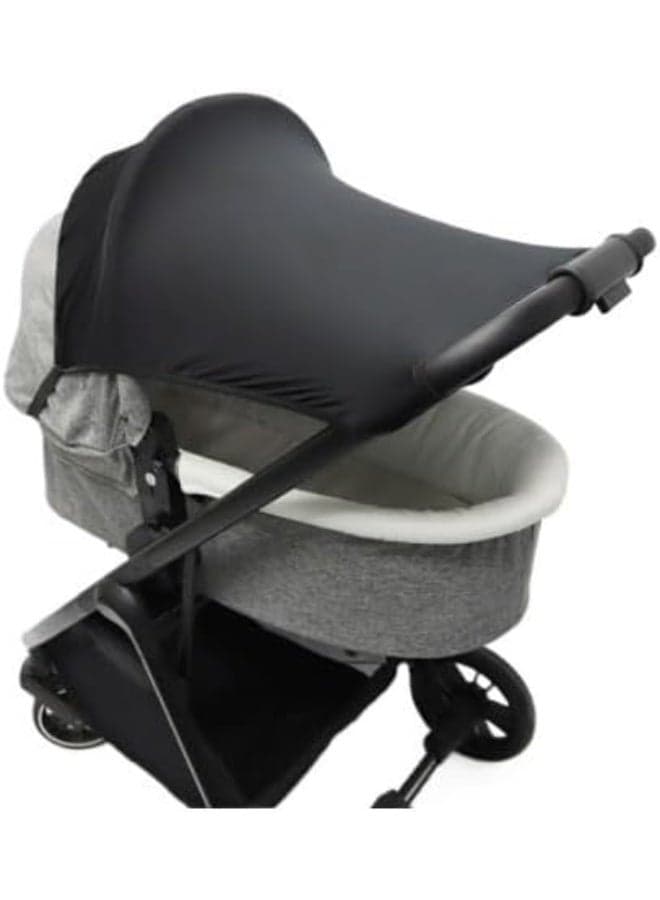 Universal Baby Stroller Sun Shade UV Protection Cover, Adjustable Canopy for Prams Infant Car Seats, Lightweight Foldable Sun Visor with Mosquito Protection, Fits Most Pushchairs for Outdoor Travel