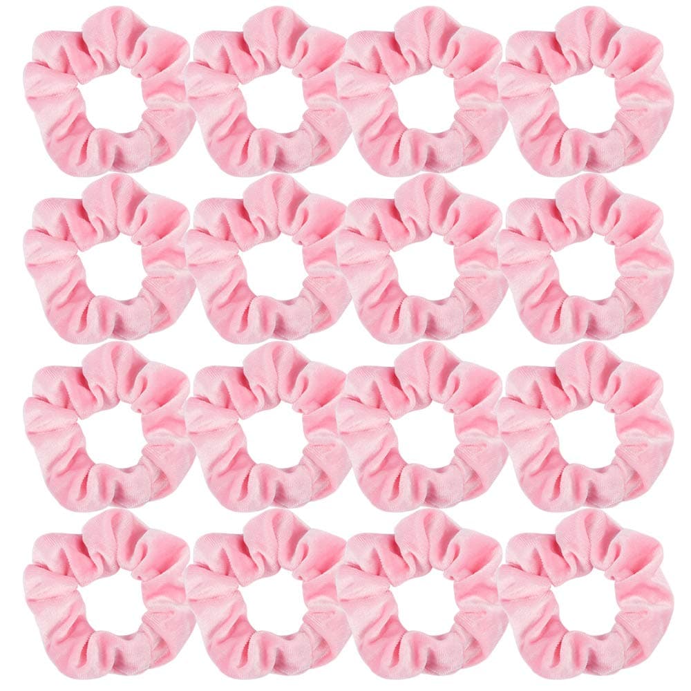 Semato 16 Pack Pink Velvet Scrunchies for Hair Scrunchy Hair Ties Ropes for Women or Girls Hair Accessories