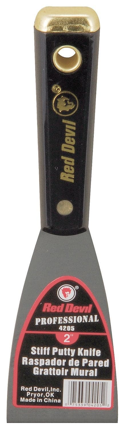 Red Devil 4205 2" Stiff Putty Knife, Silver