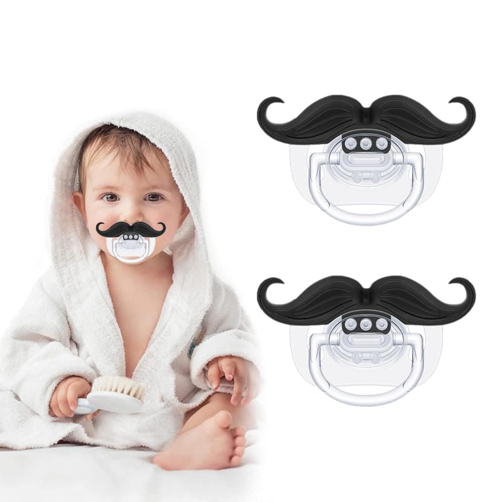 Funny Baby PacifiersMustache Pacifiers 018 Months for BabiesMustache BinkyGift for NewbornsInfantsToddlersBaby BoysBPA FreeMustache Pacifiers