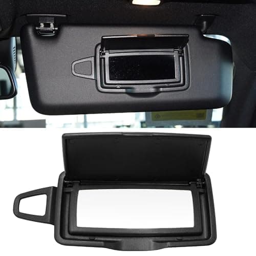 Abodvu Compatible with Mercedes Benz Sun Visor Mirror Cover Replacement for W166 X166 W292 W205 W253 C GLC M Class 2015-2021,1PC Right Passenger Side Sun Vanity Visor Makeup Mirror Cover Cap,Black