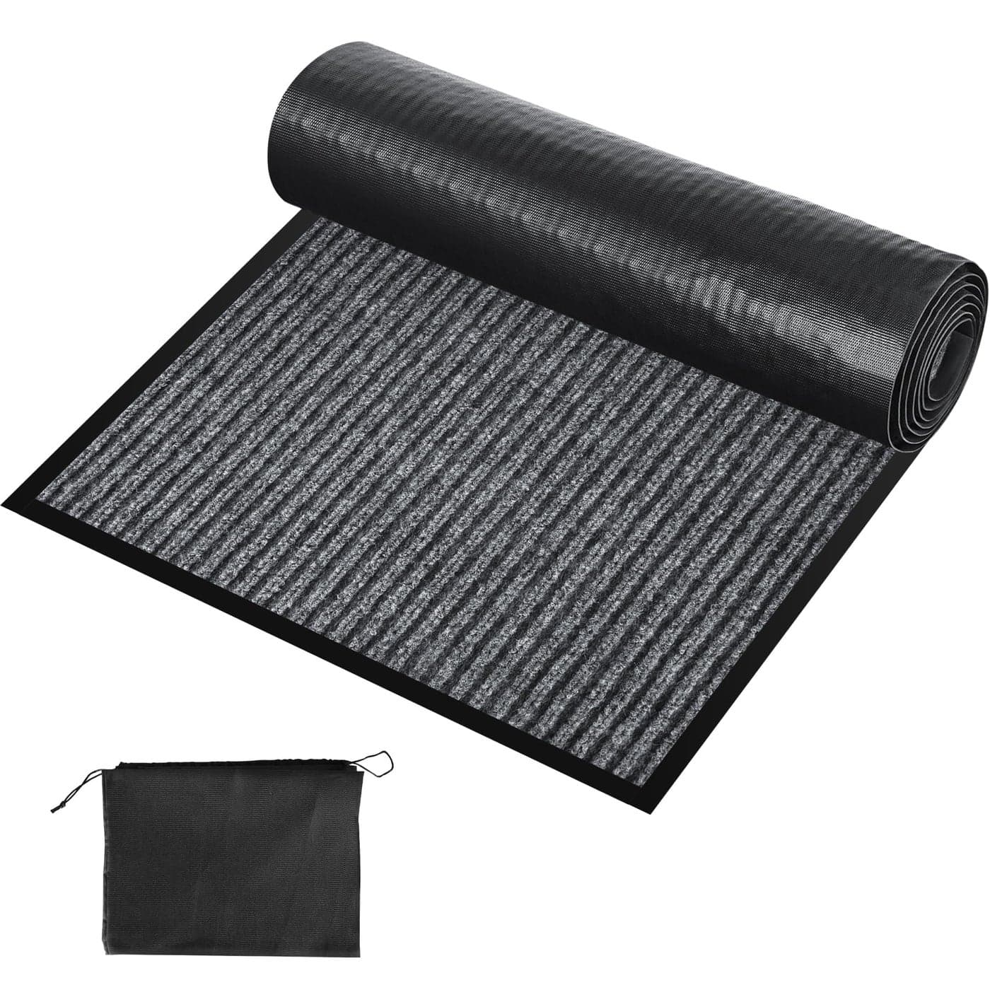 ToLanbbt 3 x 10 Front Door Mat Extra Large Commercial Industrial Rug Heavy Duty Outdoor Indoor Entryway Doormat Low Profile Welcome Entry Door Mat Non Slip Backing for Entrance Home Office Gray