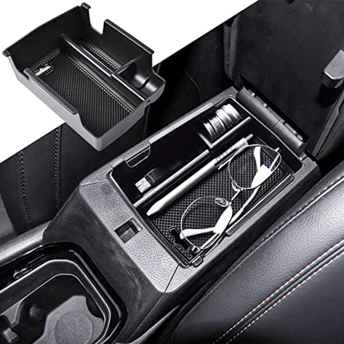 TACOBRO Center Console Organizer Tray Compatible with Jeep Compass 2022 2023 2024 2025 Accessories Insert Armrest Glove Box Secondary Storage Divider ABS Materials,Black