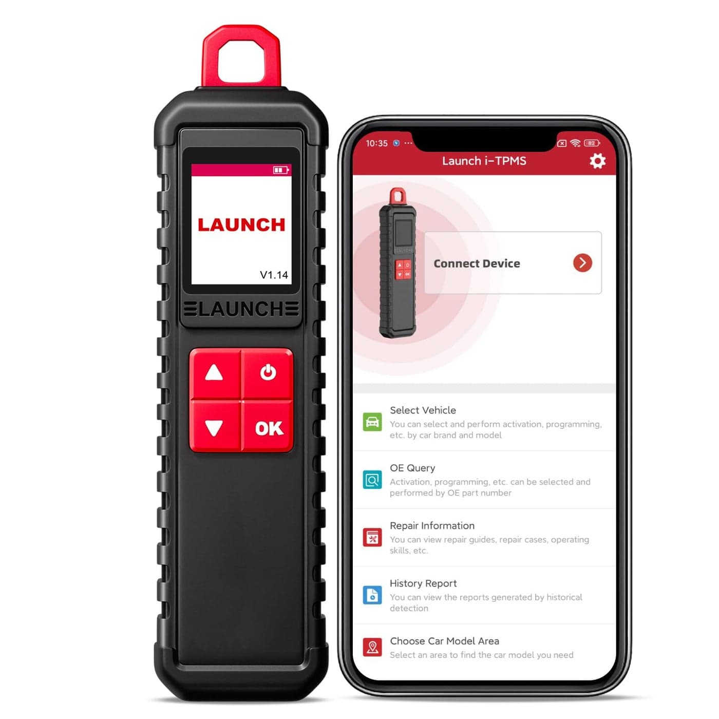 LAUNCH X431 iTPMS Upgrade of TS GUN Handheld Tire Pressure Monitor ActivateReadLearn TPMS Sersors Work with LAUNCH X431 Scanner Diagnostic Tools Can be Worked Alone