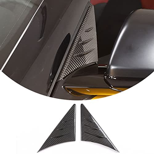 for Supra GR A90 A91 MK5 20182024 Rearview Mirror Side Triangular Spoiler TrimChannel The Car AirReduce The Car Noise During DrivingAntiBuffeting Wind DeflectorBlack Real Carbon Fiber