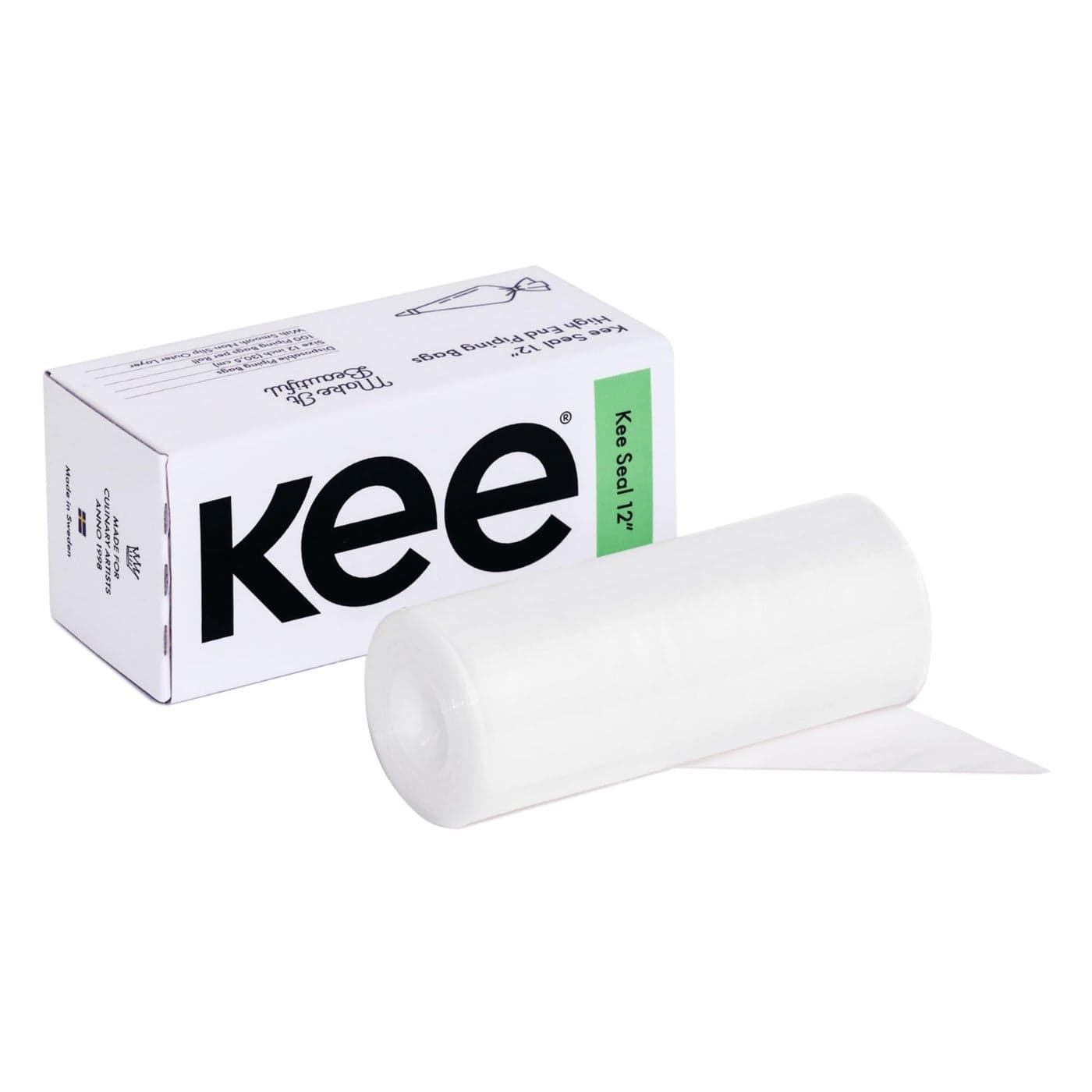 KEESEAL Disposable Pastry Bags Piping Bag with Grip Tight Outer Surface SmoothFlow Interior Easy Tear Perforation Convenient Dispenser Box 12Inch Clear