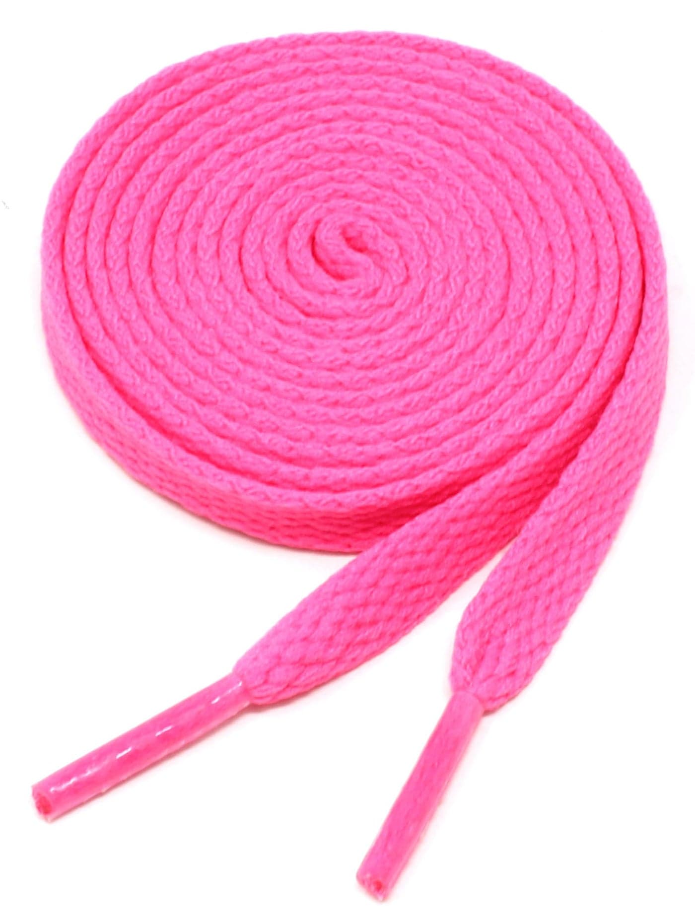 BCB Wear Flat Shoelaces 5/16" Wide Solid Colors Several Lengths For Sneakers and Shoes (Hot Pink-27)