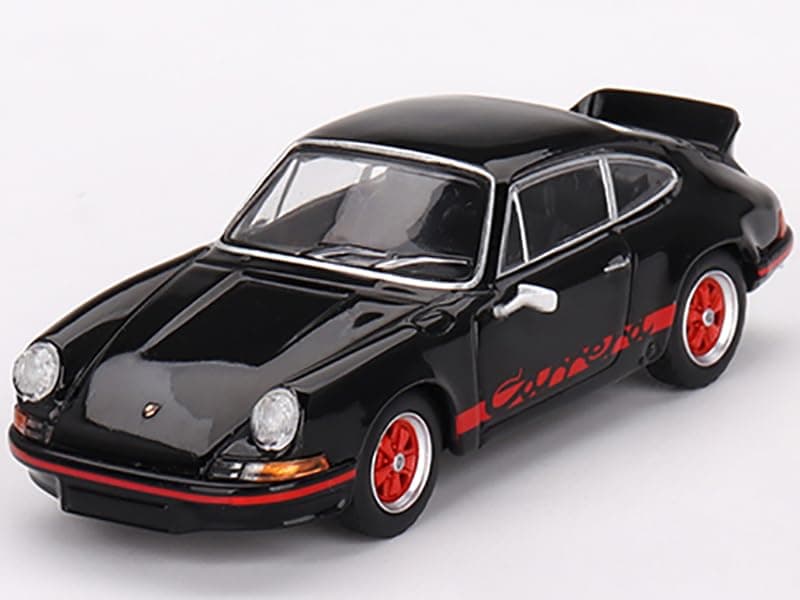 911 Carrera RS 2.7 Black with Red Stripes Limited Edition to 4800 pieces Worldwide 1/64 Diecast Model Car by True Scale Miniatures MGT00688