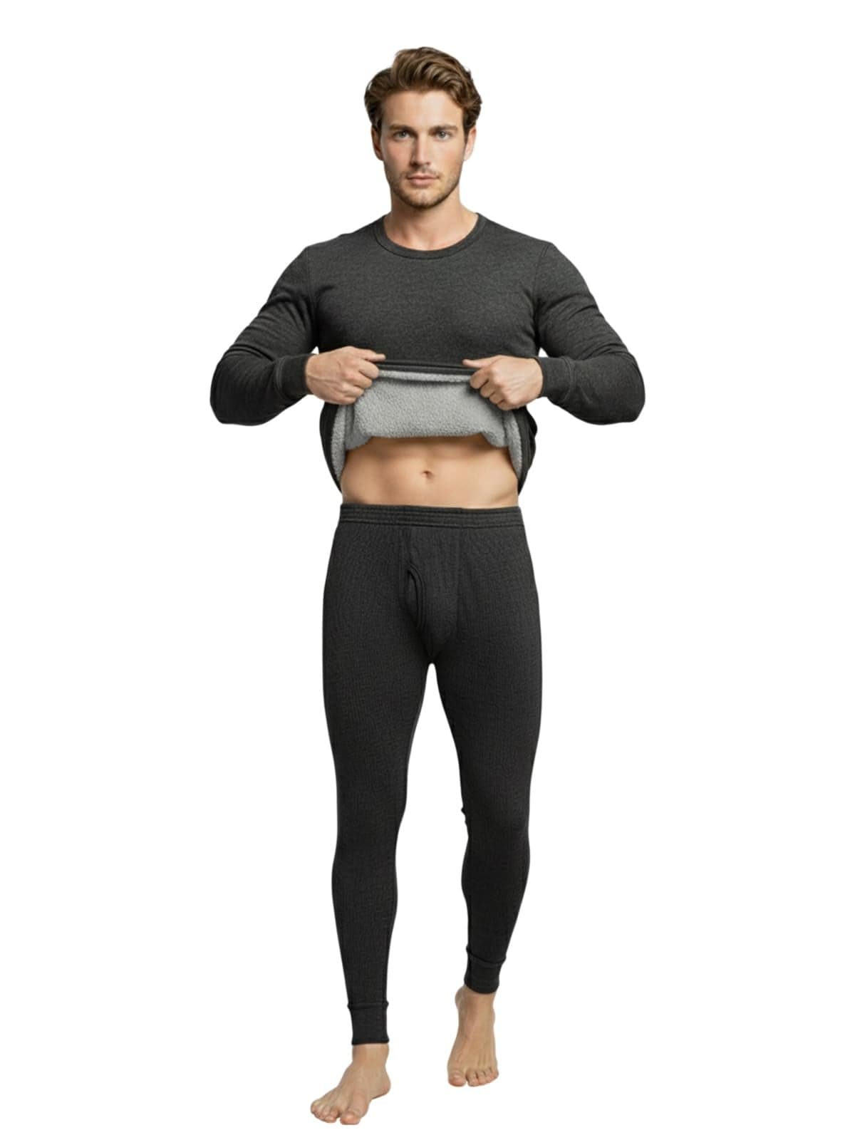 Lux Cozi HEATEK Men's Round Neck Full Sleeve Thermal Set_HEATEK_888_FSO_TRO_BLK_75_Set