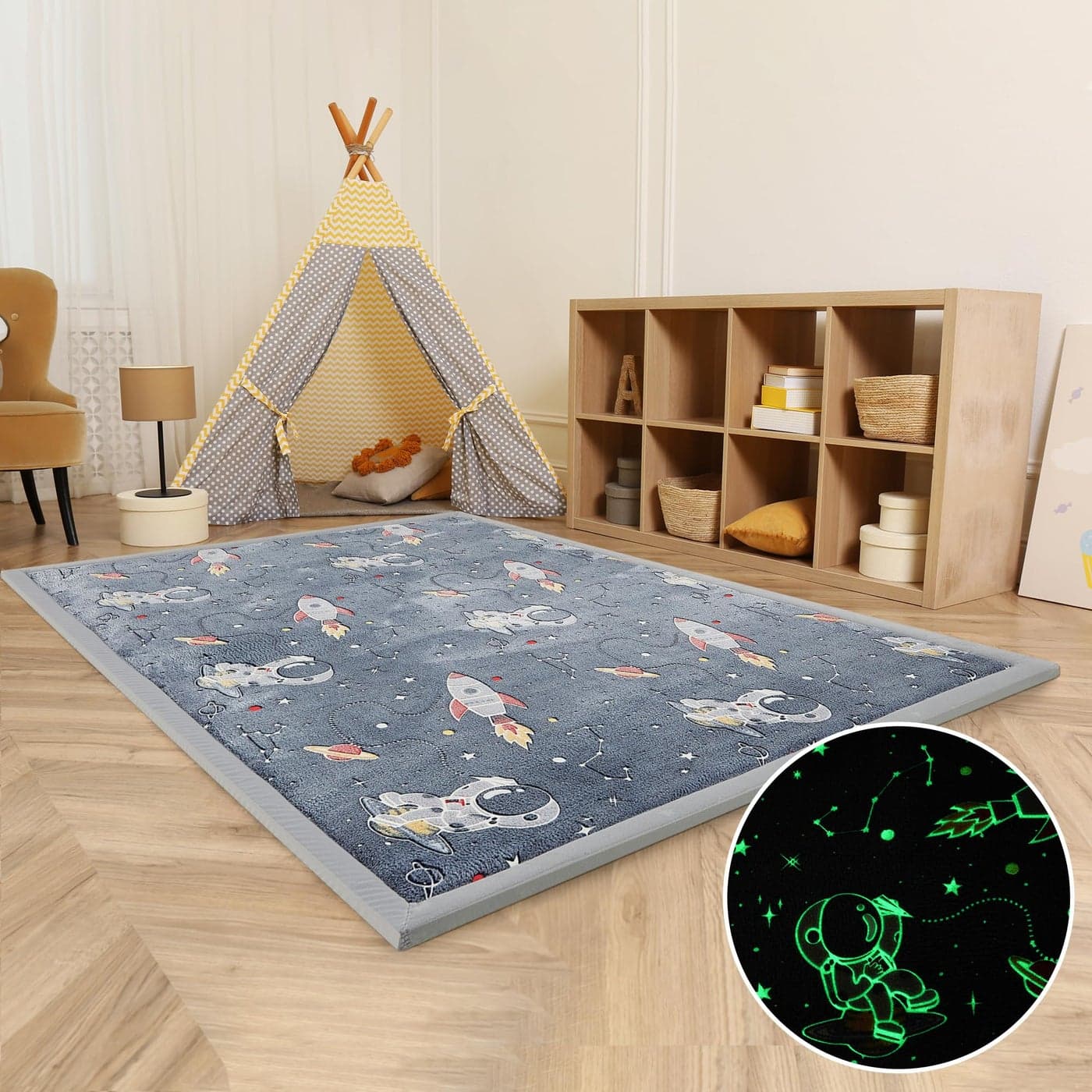 MAXYOYO Baby Play Mat 12 Thick Memory Foam Soft Padded Carpet with NonSlip Backing Japanese Tatami Rug Living Room for Kids Toddler Children Nusery