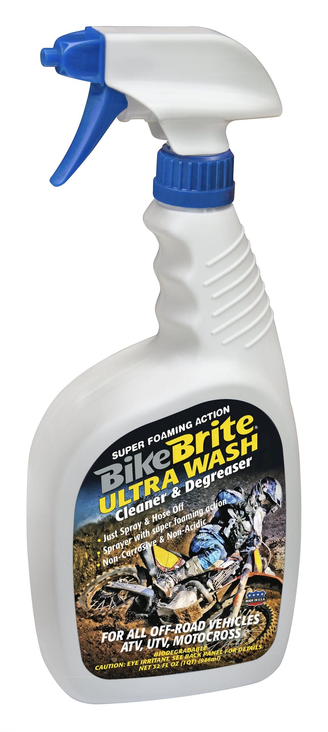 Bike Brite MC44U Ultra Wash Cleaner and Degreaser for Off Road Vehicles, 32 fl. oz, Blue