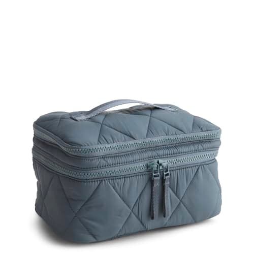 Vera Bradley Women's Featherweight Brush Up Cosmetic Case, Dark Slate
