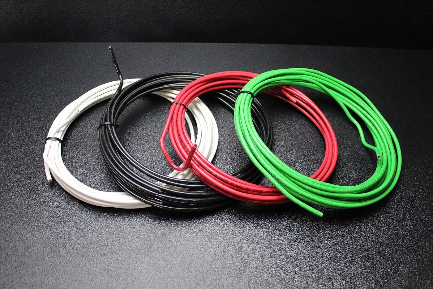 12 Gauge THHN Wire Solid 4 Colors 25 FT Each RED Black Green White THWN 600V Copper Cable AWG