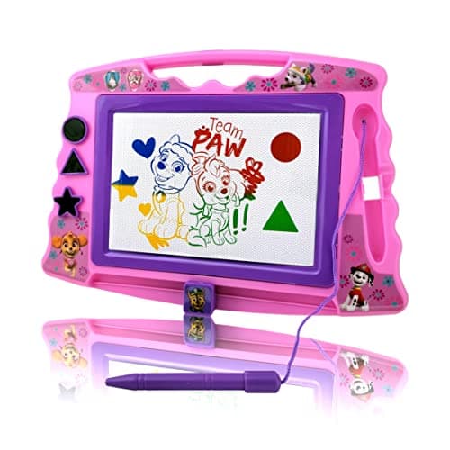 Lollipop PAW Patrol Magnetic Drawing Board with Stylus and 3 Stamps for Girls or Boys Pink