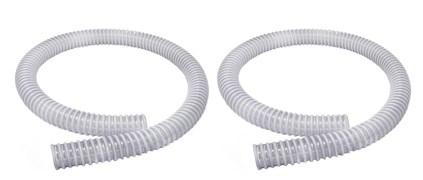 Sealproof 1.25 x 59 Inch Pool Filter Pump Connection Hose for 1-1/4 (32mm) Intex Systems and Above Ground Pools, Premium Quality Kinkproof PVC, Made in USA | Includes 4 Hose Clamps, 2-Pack