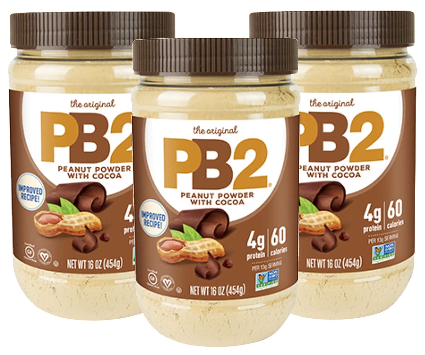 Bell Plantation Chocolate Powdered Peanut Butter 16 oz 3 Pack